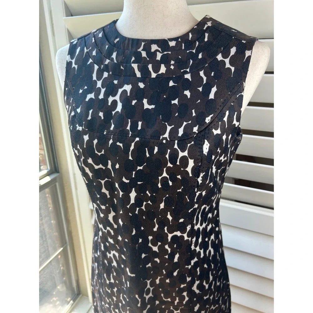 Tory Burch Shift Dress Womens 2 Brown Sleeveless Silk Blend